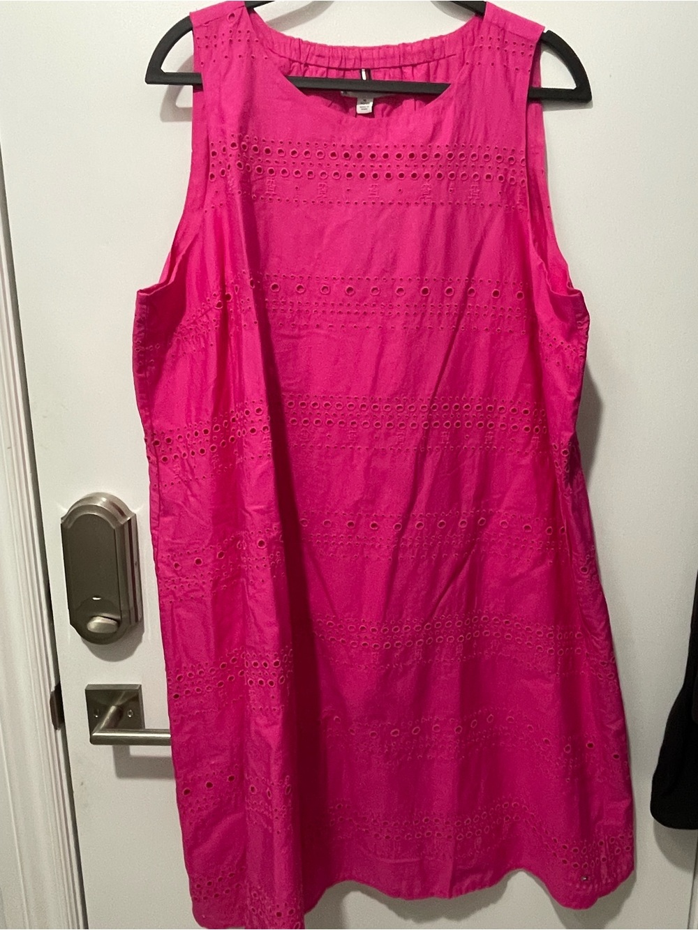 Tommy Hilfiger Hot Pink Eyelet Sleeveless Dress